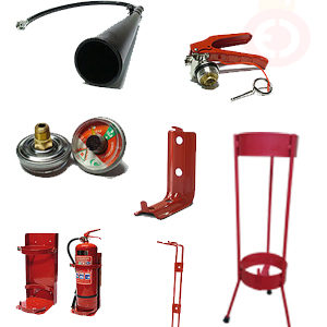 SOPORTE DE PLÁSTICO PARA EXTINTOR PQS DE 1KG